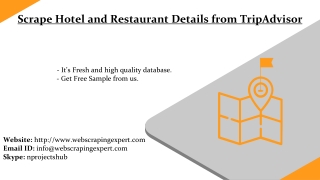 Scrape Hotel and Restaurant Details from TripAdvisor