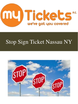 Stop Sign Ticket Nassau NY