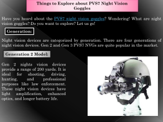 Buy online PVS7 night vision goggles at NightVision4Less.com