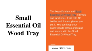 Small Essential Oil Wood Tray