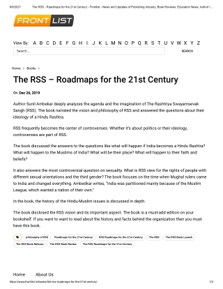 The RSS – Roadmaps for the 21st Century by Sunil Ambekar