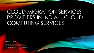 cloud migration services providers in India-cloud computing services