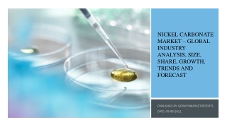 Nickel Carbonate Market – Global Industry Analysis, Size, Share, Growth, Trends