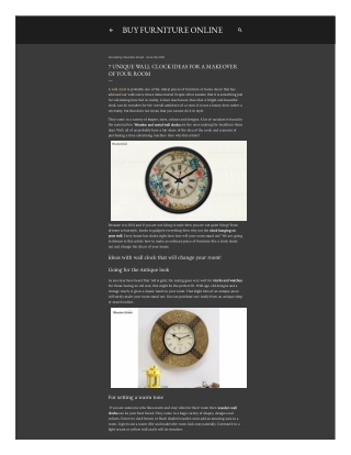 7 unique wall clock ideas for a makeover of your room