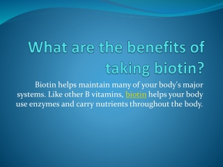 Is biotin safe to take everyday