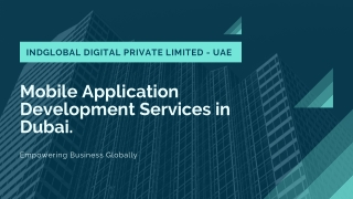 Mobile Application Development Services in Dubai.