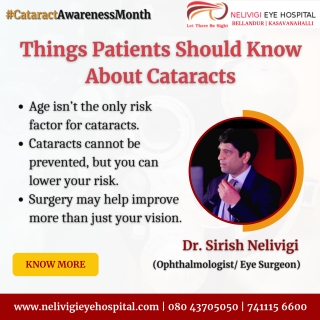 Things to know about Cataracts - Best Eye Hospitals in Bellandur - Nelivigi Eye Hospital