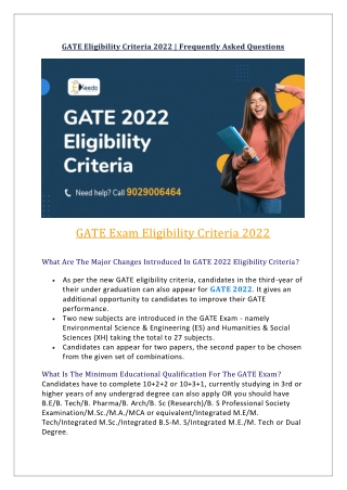 GATE-Eligibility-Criteria-2022 -Frequently-Asked-Questions