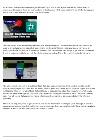 CF Autoroot Tools APK - The Tool That Is Readily Utilized to Repair Your Apparat