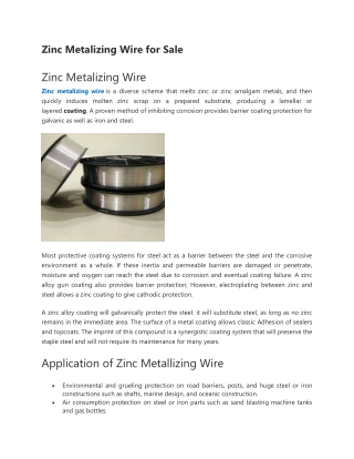 Zinc Metalizing Wire for Sale-converted