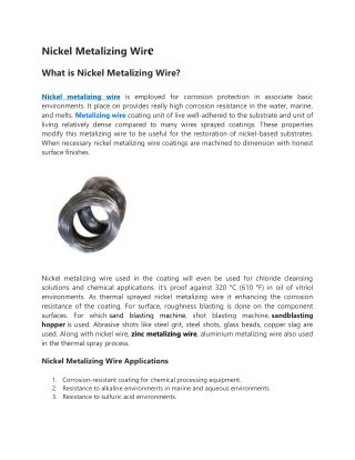 Nickel Metalizing Wire-converted