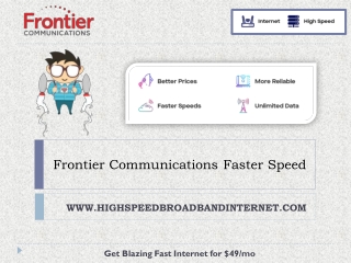 Frontier Communications Faster Speed - High Speed Broadband Internet