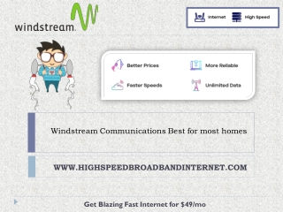 Windstream Communications Best for most homes - High Speed Broadband Internet