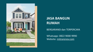 Penyedia jasa bangun rumah terbaik dan Bergaransi | WA 082290009990