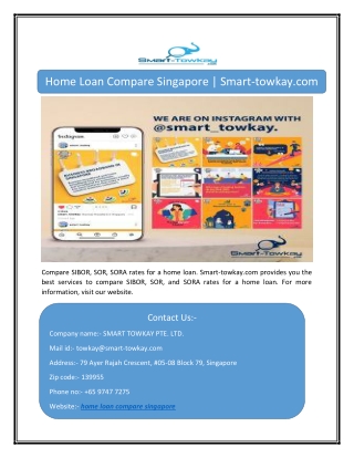 Home Loan Compare Singapore | Smart-towkay.com