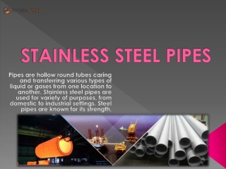 STAINLESS STEEL PIPES