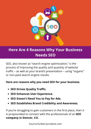 Here Are 4 Reasons Why Your Business Needs SEO