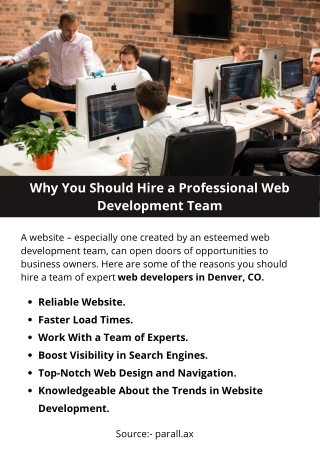 Why You Should Hire a Professional Web Development Team