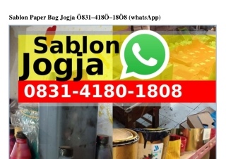 Sablon Paper Bag Jogja Ô83l.Ꮞl8Ô.l8Ô8{WhatsApp}