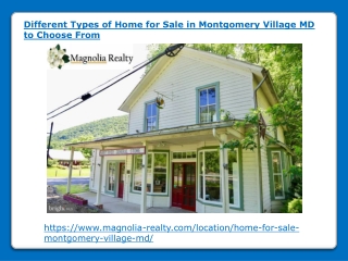 Different Types of Home for Sale in Montgomery Village MD