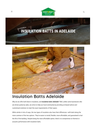 Insulation Batts Adelaide