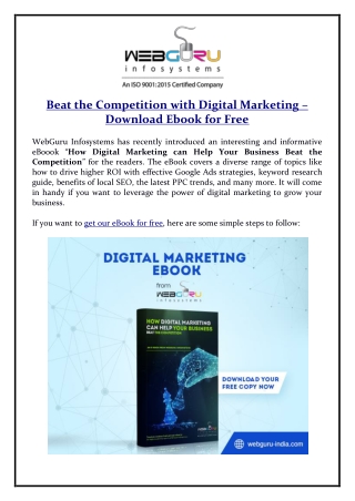 Beat the Competition with Digital Marketing – Download Ebook for Free