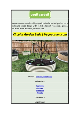 Circular Garden Beds  Vegogarden.com