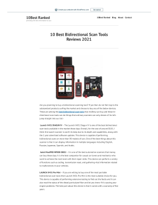 10 Best Bidirectional Scan Tools Reviews 2021