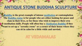 ANTIQUE STONE BUDDHA SCULPTURE