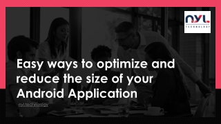 Easy ways to optimize and reduce the size