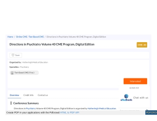 Directions in Psychiatry Volume 40 CME Program, Digital Edition