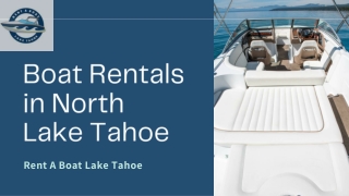 Boat Rentals in North Lake Tahoe- Rent A Boat