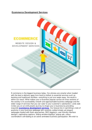 Ecommerce Development Services