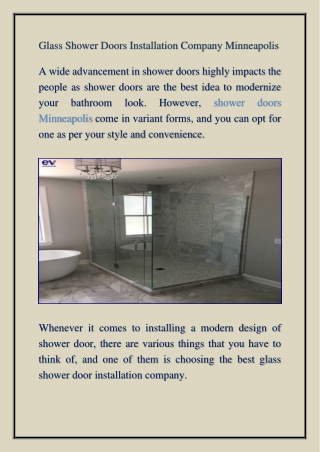 How do you install a glass shower door?