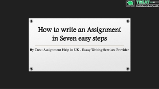 How to write an Assignment in Seven easy steps!