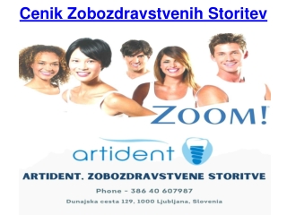 Zobozdravnik ljubljana od Artident