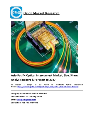 Asia-Pacific Optical Interconnect Market Trends, Size, Competitive Analysis and