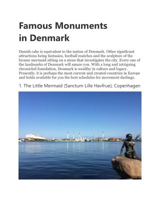 Famous Monuments in Denmark