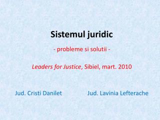 Sistemul juridic