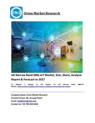 UK Narrow Band (NB)-IoT Market Trends, Size, Competitive Analysis and Forecast 2