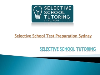 Selective School Test Preparation Sydney