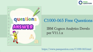 IBM Cognos Analytics Developer V11.1.x C1000-065 Exam Questions