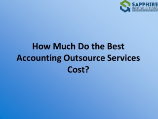 How Much Do the Best Accounting Outsource Services Cost