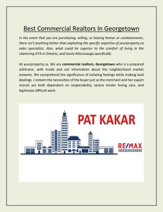 Best Commercial Realtors In Georgetown