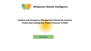 PPT Incident and Emergency Management Market