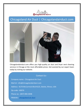 Chicagoland Air Duct | Chicagolandairduct.com