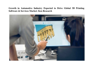 Global 3D Printing Software and Service Market, Global 3D Printing Software and