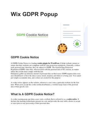 Wix GDPR Popup
