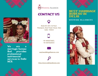 Choose Your Best Marriage Bureau in Delhi