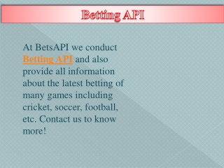 Betting API